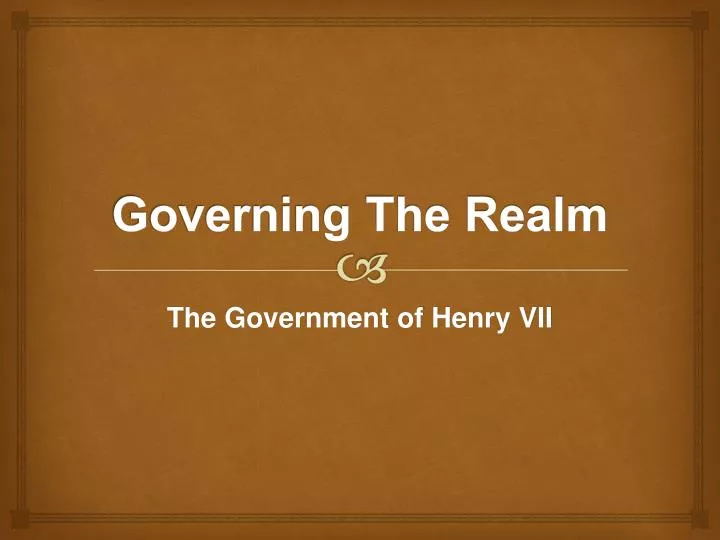 governing the realm