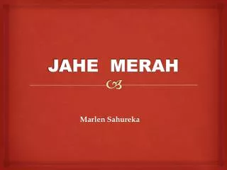 JAHE MERAH
