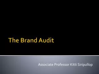 The Brand Audit