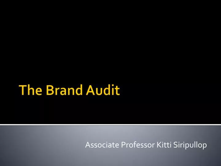 the brand audit