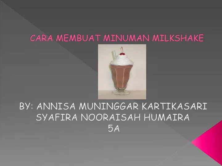 cara membuat minuman milkshake