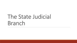The State Judicial Branch