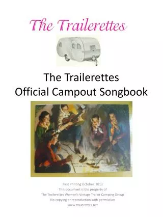 The Trailerettes Official Campout Songbook