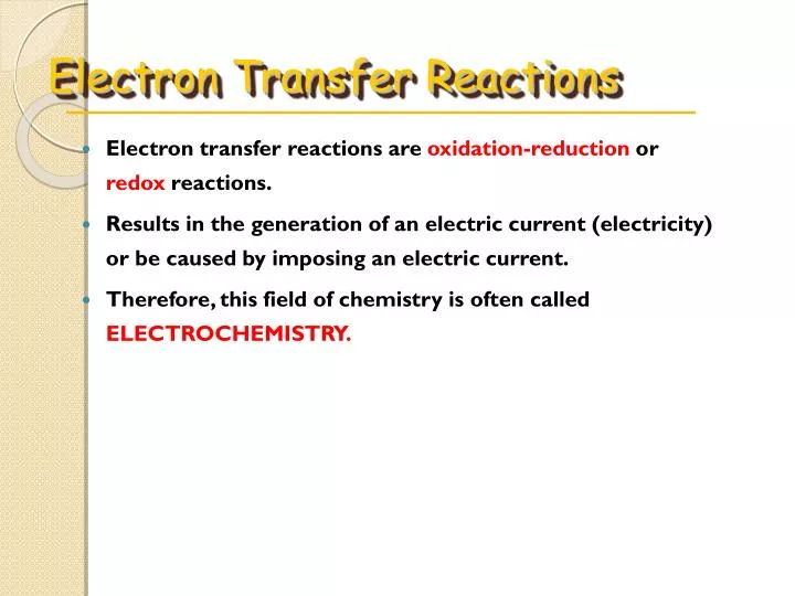 electron transfer reactions