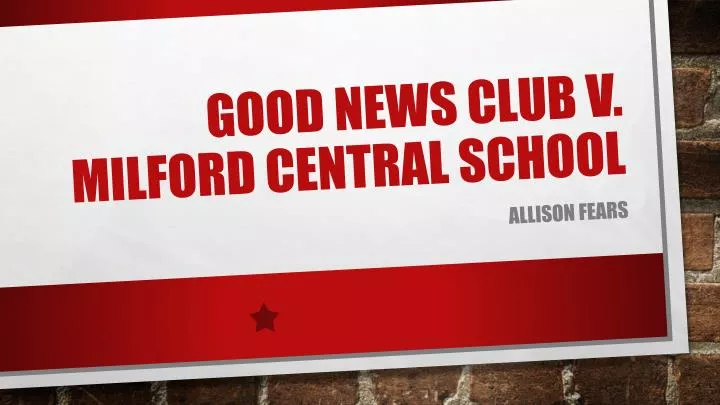good news club v milford central school