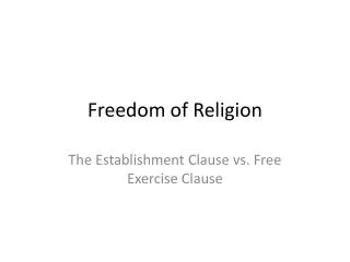 Freedom of Religion