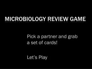Microbiology Review Game