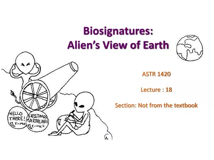 biosignatures alien s view of earth