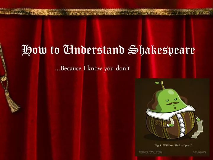 how to understand shakespeare