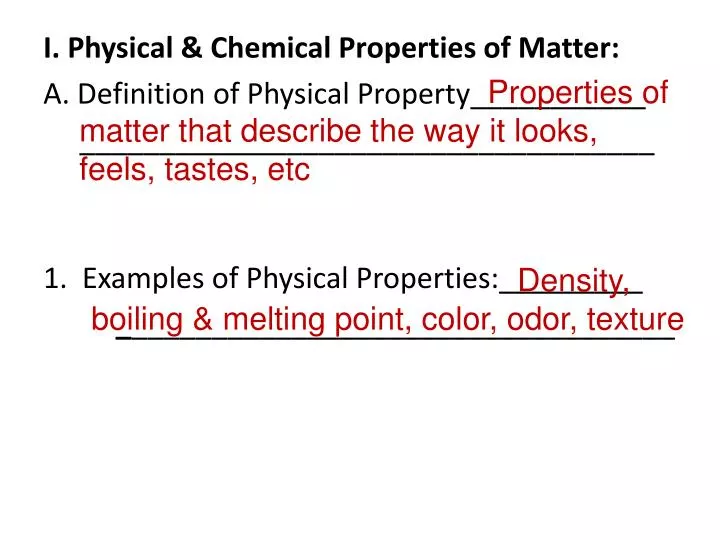 Physical Property of Matter - Definition and Examples