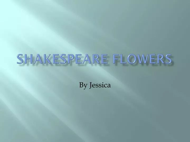 shakespeare flowers
