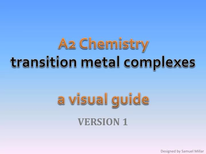 a2 chemistry transition metal complexes a visual guide