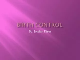 Birth control