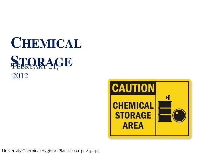 chemical storage