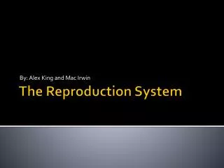 The Reproduction System