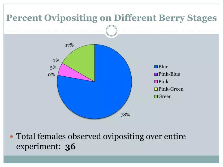 percent ovipositing on different berry stages