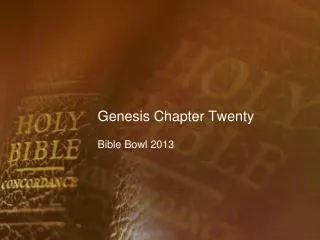 Genesis Chapter Twenty