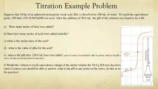 Titration Example Problem