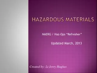 HAZARDOUS MATERIALS