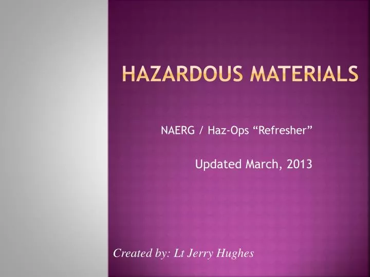 hazardous materials