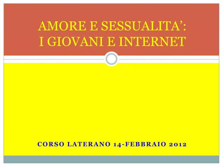 amore e sessualita i giovani e internet