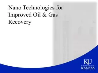 Nano Technologies for Improved Oil &amp; Gas Recovery