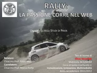 rally la passione corre nel web