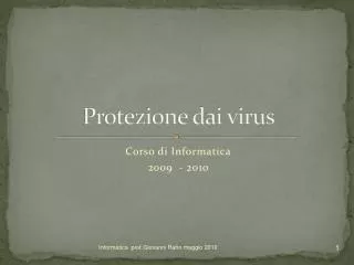 protezione dai virus