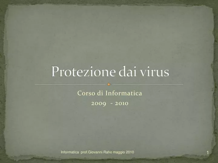 protezione dai virus