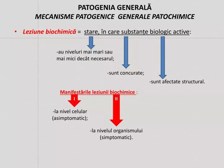 patogenia general mecanisme patogenice generale patochimice