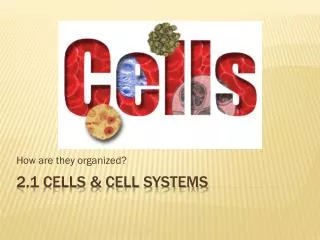 2.1 Cells &amp; Cell Systems