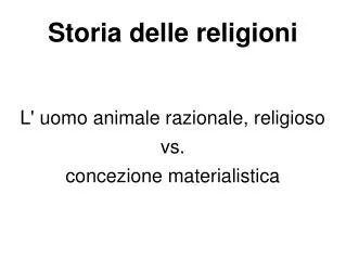 Storia delle religioni