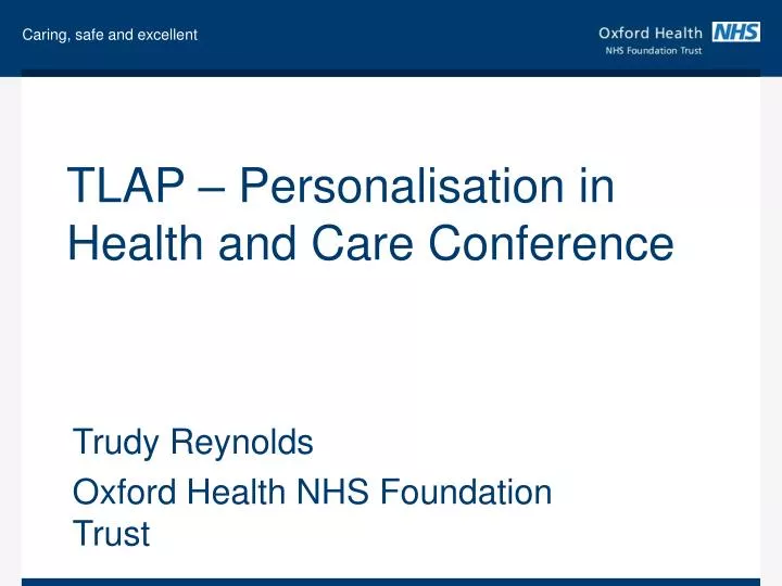 tlap personalisation in health and care conference