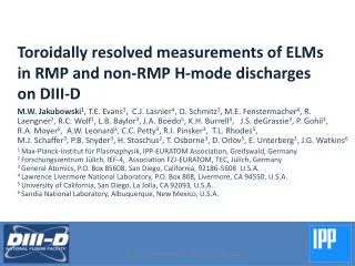 Toroidally resolved measurements of ELMs in RMP and non-RMP H-mode discharges on DIII-D