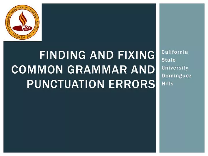 finding and fixing common grammar and punctuation errors