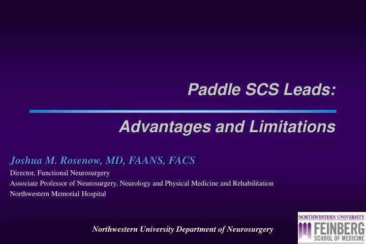 paddle scs leads advantages and limitations