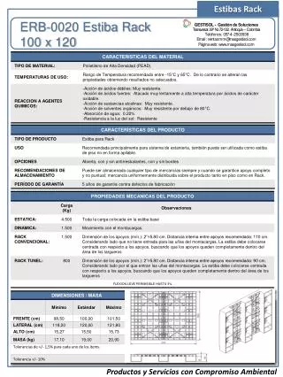 ERB-0020 Estiba Rack 100 x 120