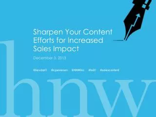 Sharpen Your Content Efforts for Increased Sales Impact