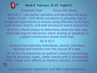 Week 9 February 25-29 English 9