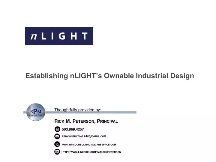 establishing nlight s ownable industrial design
