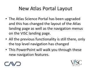 New Atlas Portal Layout