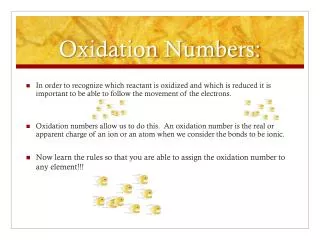 Oxidation Numbers: