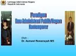 P aradigma Ilmu Administrasi Publik/Negara Kontemporer - slide 1
