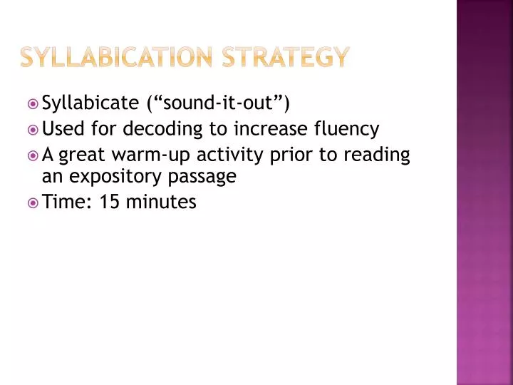 syllabication strategy