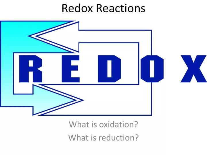 redox reactions