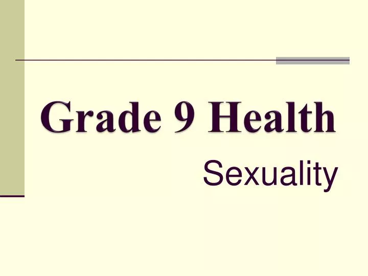 grade 9 health