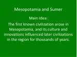 Mesopotamia and Sumer - slide 1