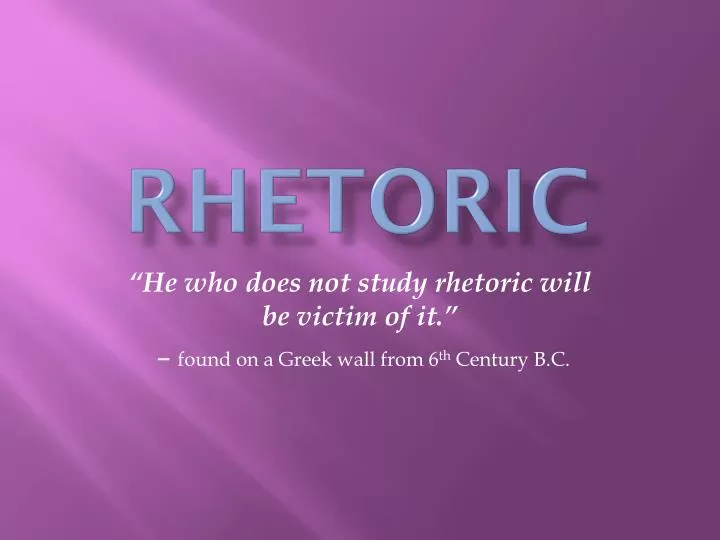 rhetoric