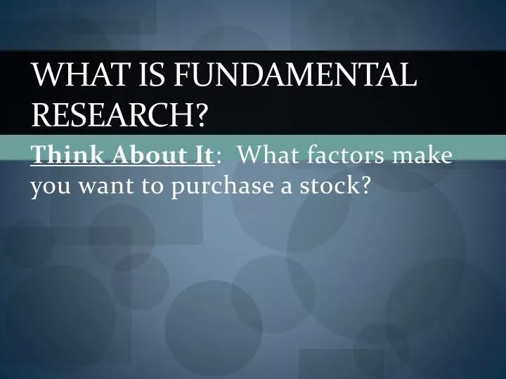 what is fundamental research
