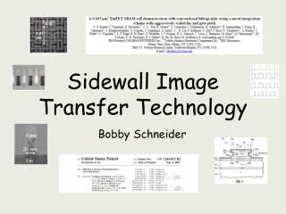 Sidewall Image Transfer Technology